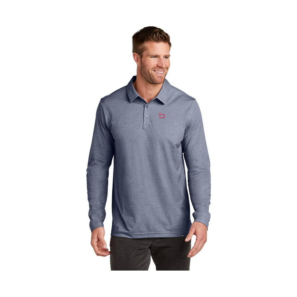 USA - TravisMathew Oceanside Heather Long Sleeve Polo