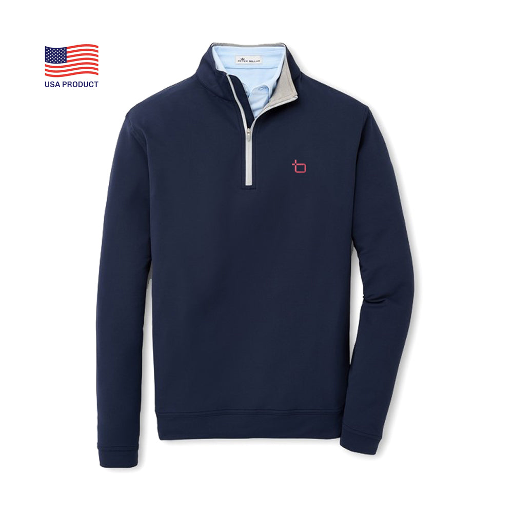 USA - Peter Millar Men's Perth Stretch Loop Terry Quarter Zip