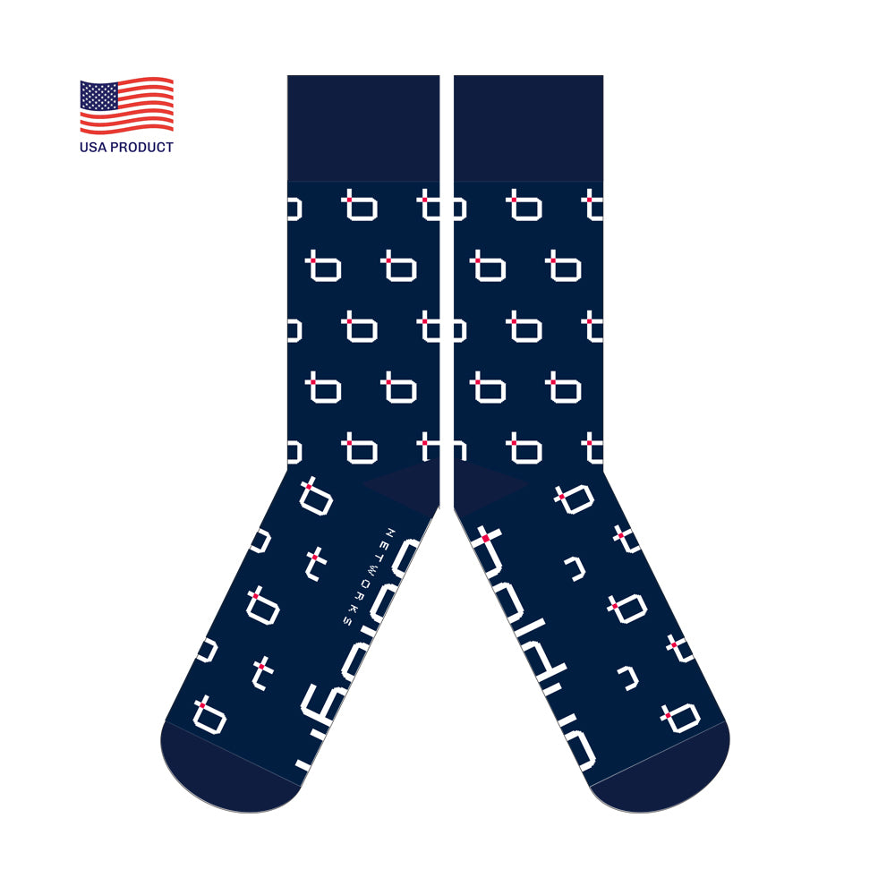 USA - B-Patterned Dress Socks (One-Size)