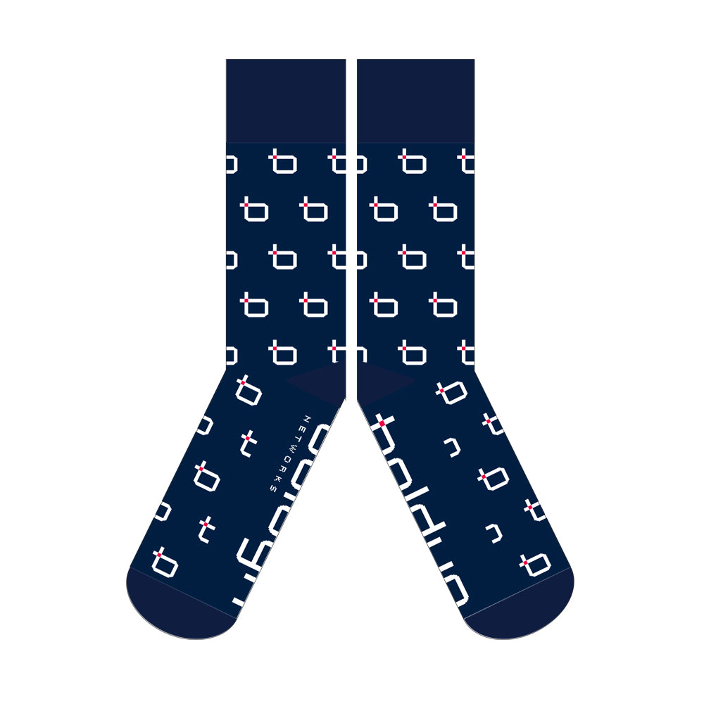 B-Patterned Dress Socks (One Size)